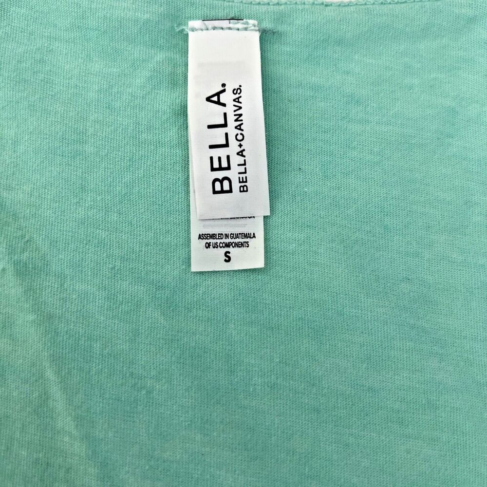 Women's Jersey Racerback Tank Top BELLA + CANVAS Shirt Sea Foam Teal Green New - Picture 6 of 9